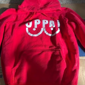 Red oppai hoodie